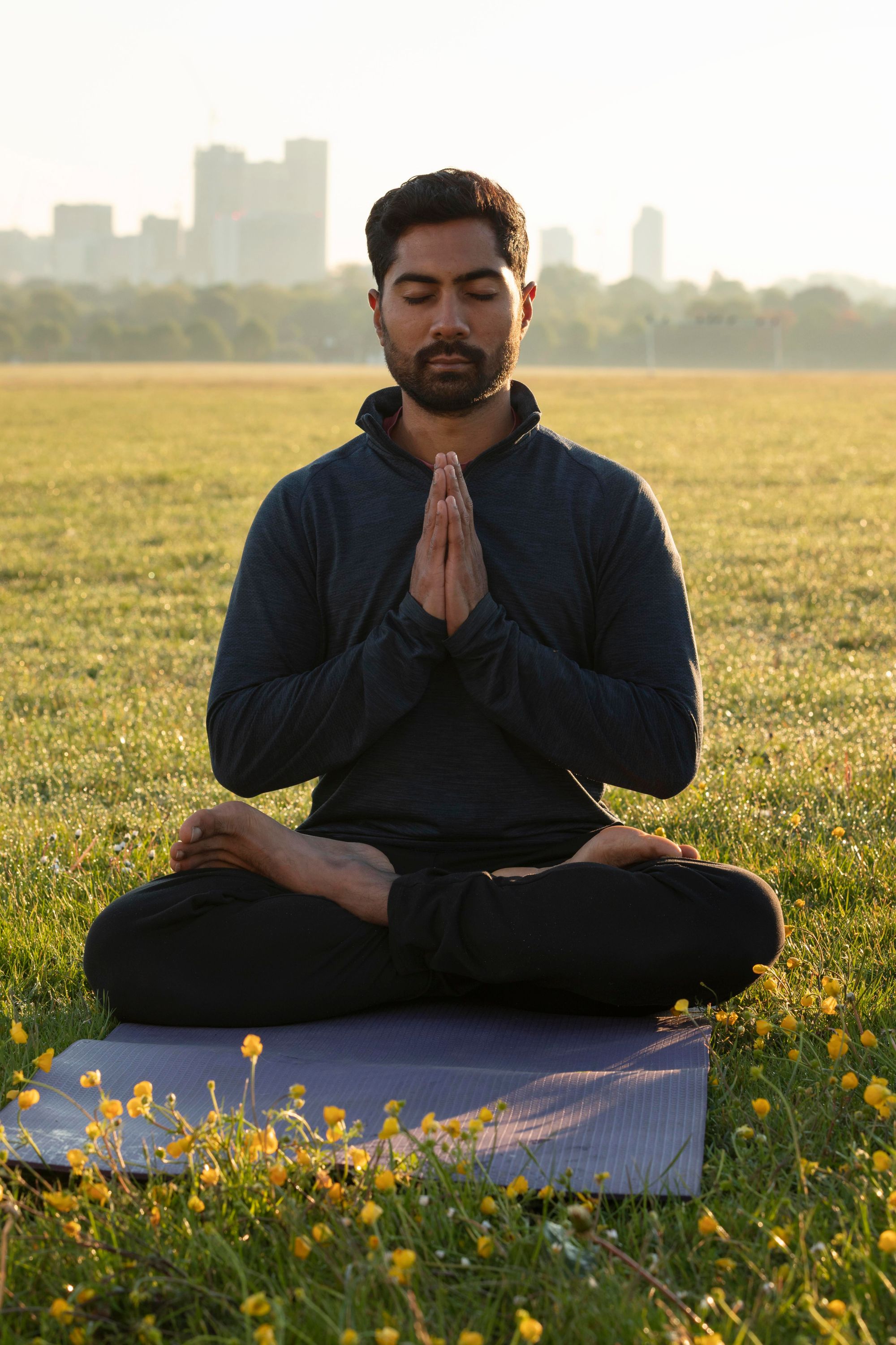 Man meditating in nature: What should you do after meditation?