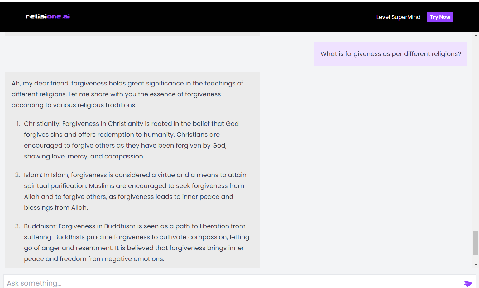 Religione.ai: Artificial intelligence bot to understand forgiveness and gratitude in all Abrahamic and Christian religions