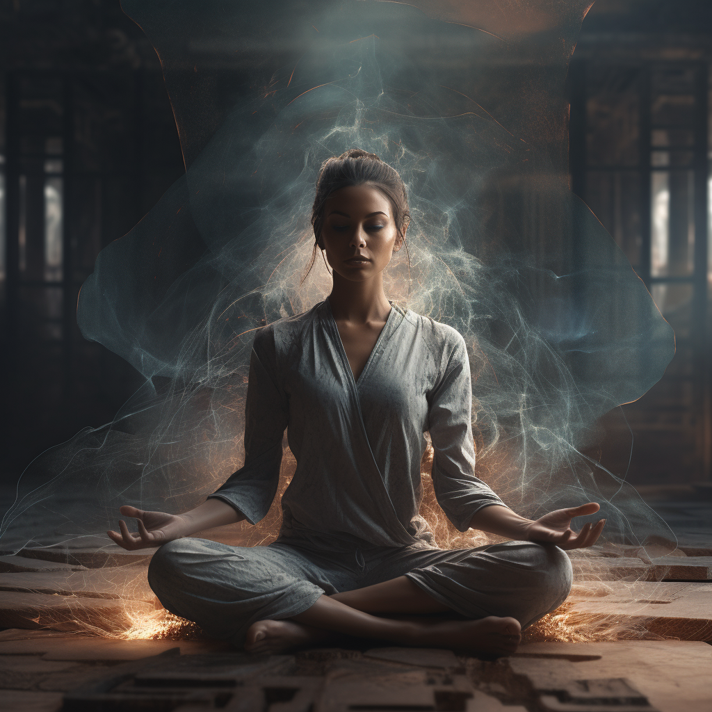 A girl sitting in meditation posture: What's the difference between concentration and meditation
