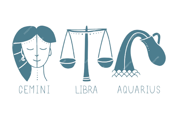 Air signs zodiac: Aquarius, Libra and Gemini