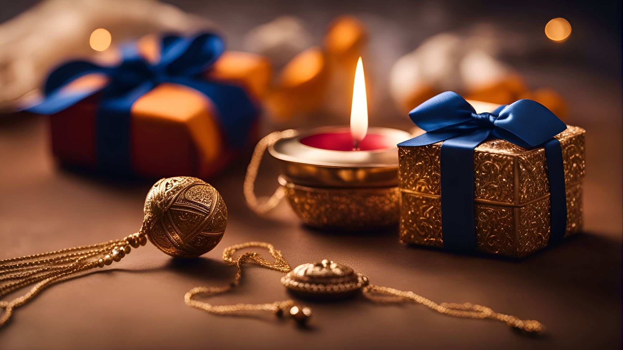 Decorating lights and celebrating Diwali with raghavendra stotra
