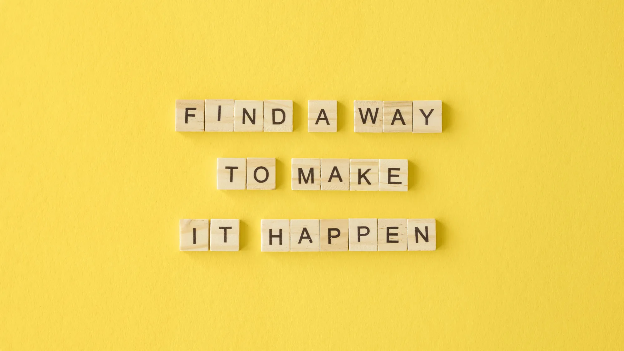 Positive quote with yellow background to write in diary or journal