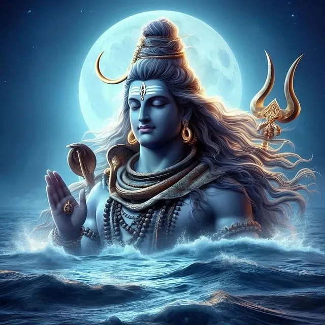 Shiv shakti symbol for the 7 chakras of Shiva meditation
