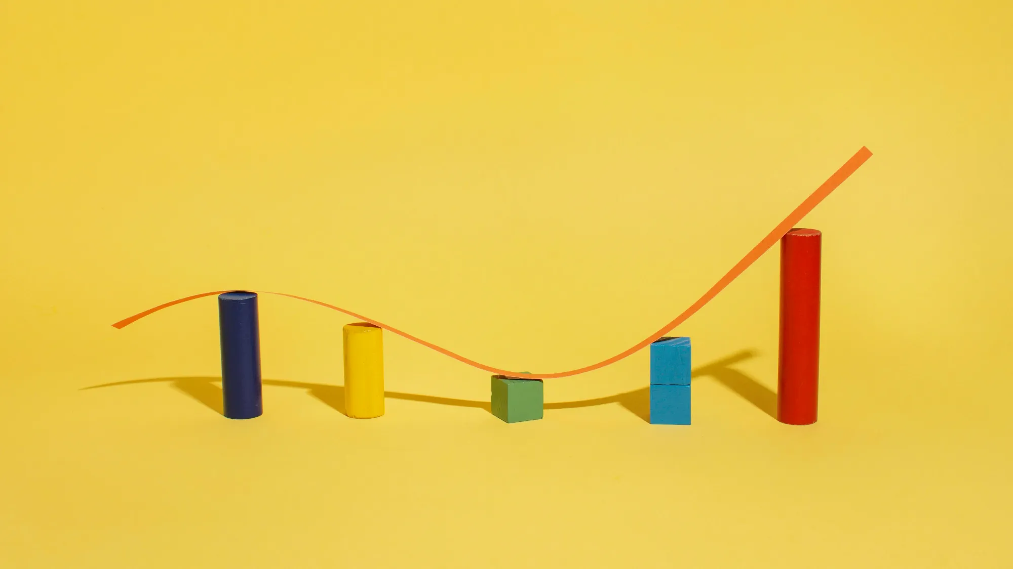 A bar graph showing tracking of progress with goal setting vision board for 2024