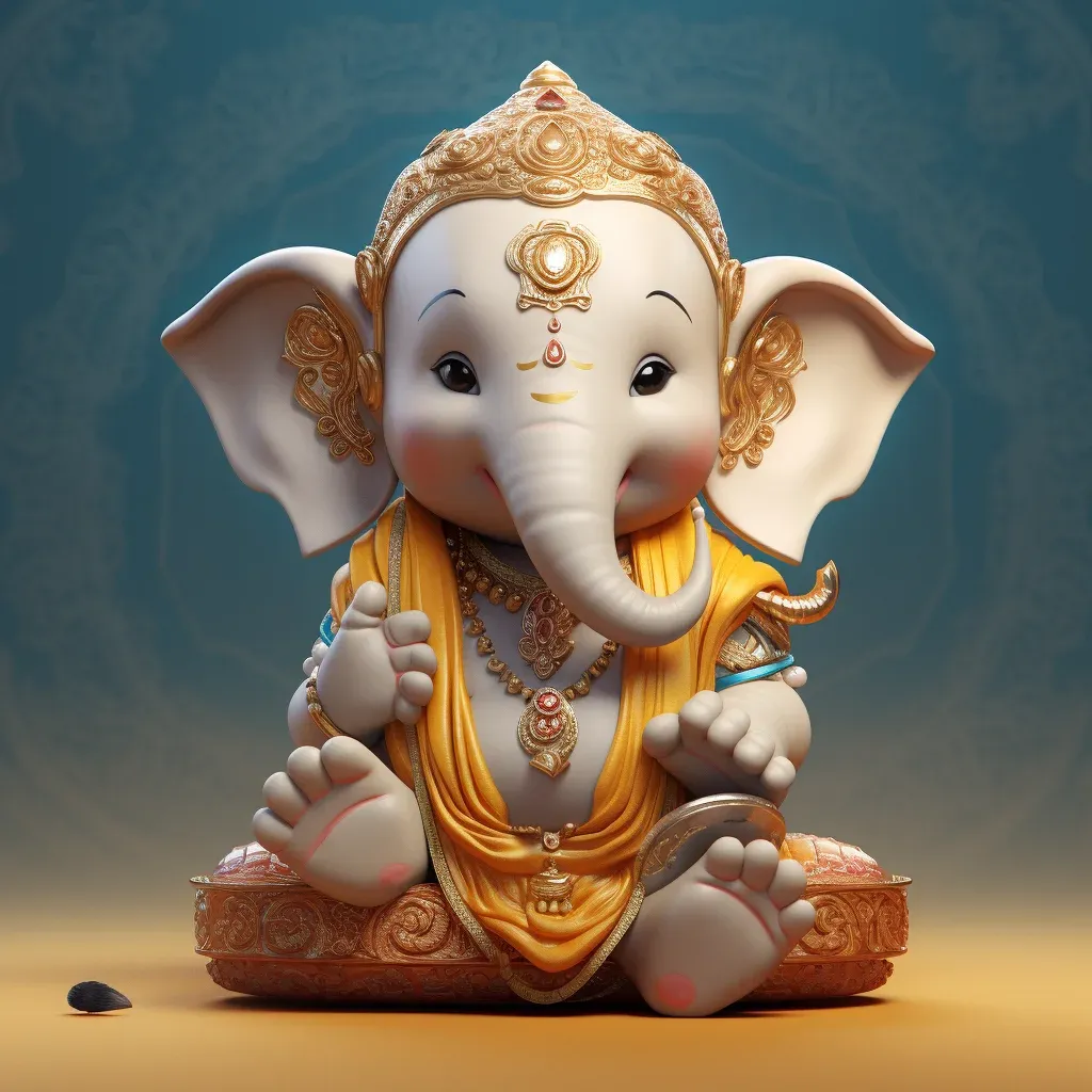 Ganpati photo with Lord Ganesha mantra for status and captions for Instagram