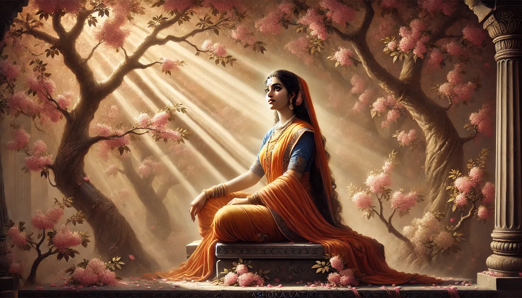 Sita goddess in the Ramayana embracing resilience
