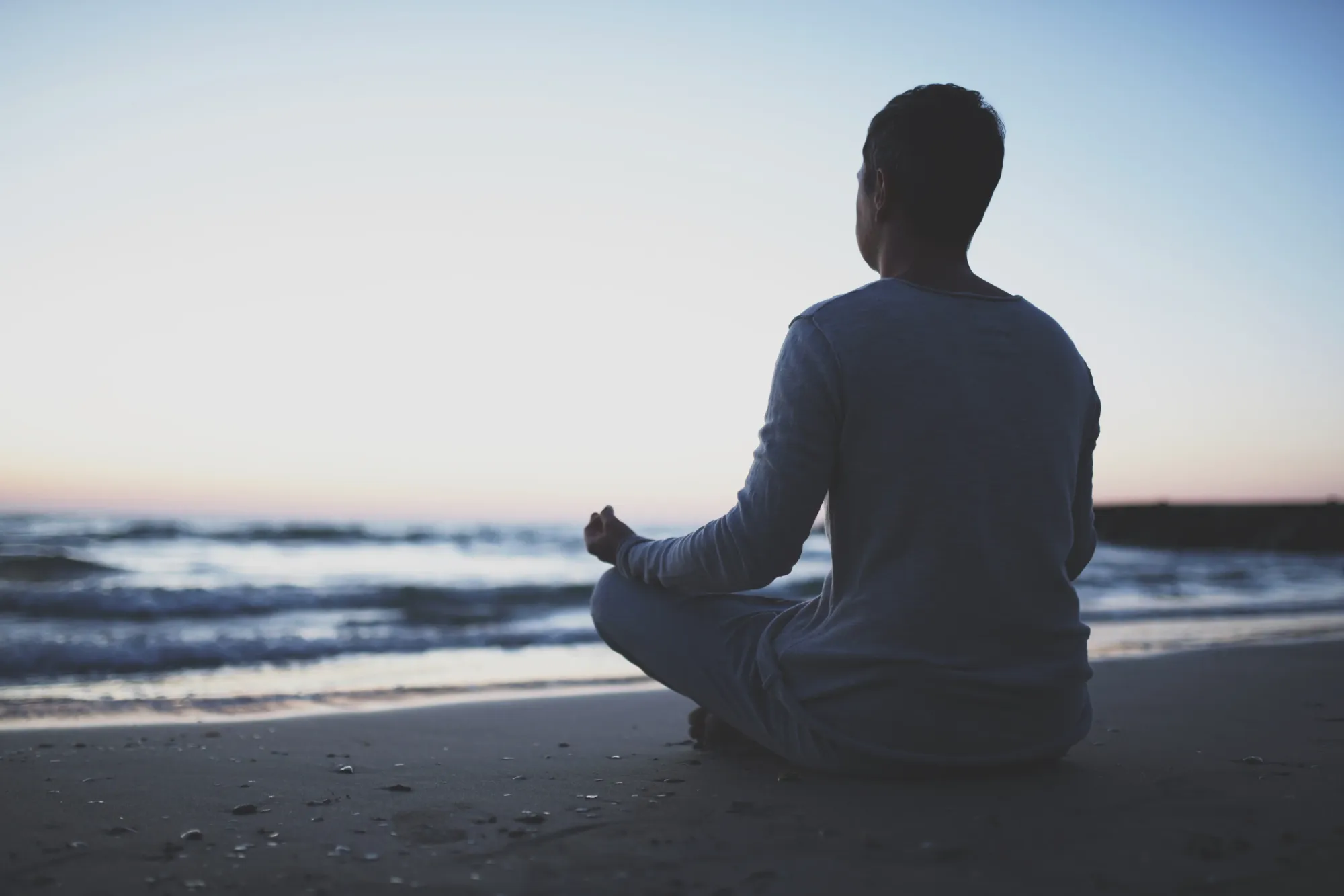 Meditate as a part of healthy new year resolution idea